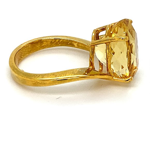 Scapolite 7.10ct Solid 18K Yellow Gold Ring - Picture 3 of 6